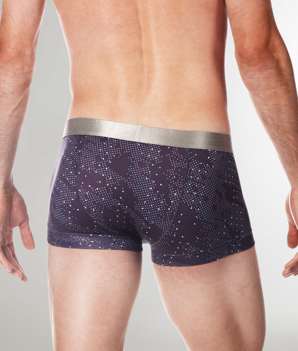 Parke & Ronen Printed Low Rise Trunk Steel-grey-andromeda