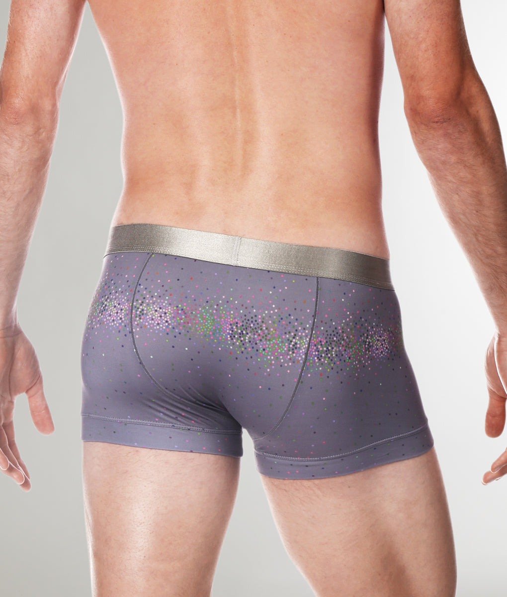 Parke & Ronen Printed Low Rise Trunk Titanium-sparkle