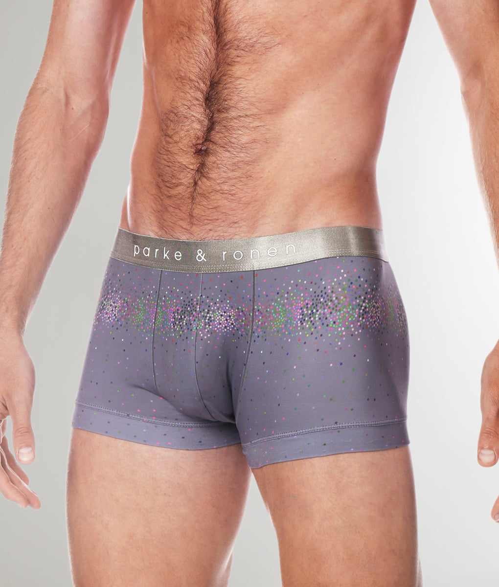 Parke & Ronen Printed Low Rise Trunk Titanium-sparkle