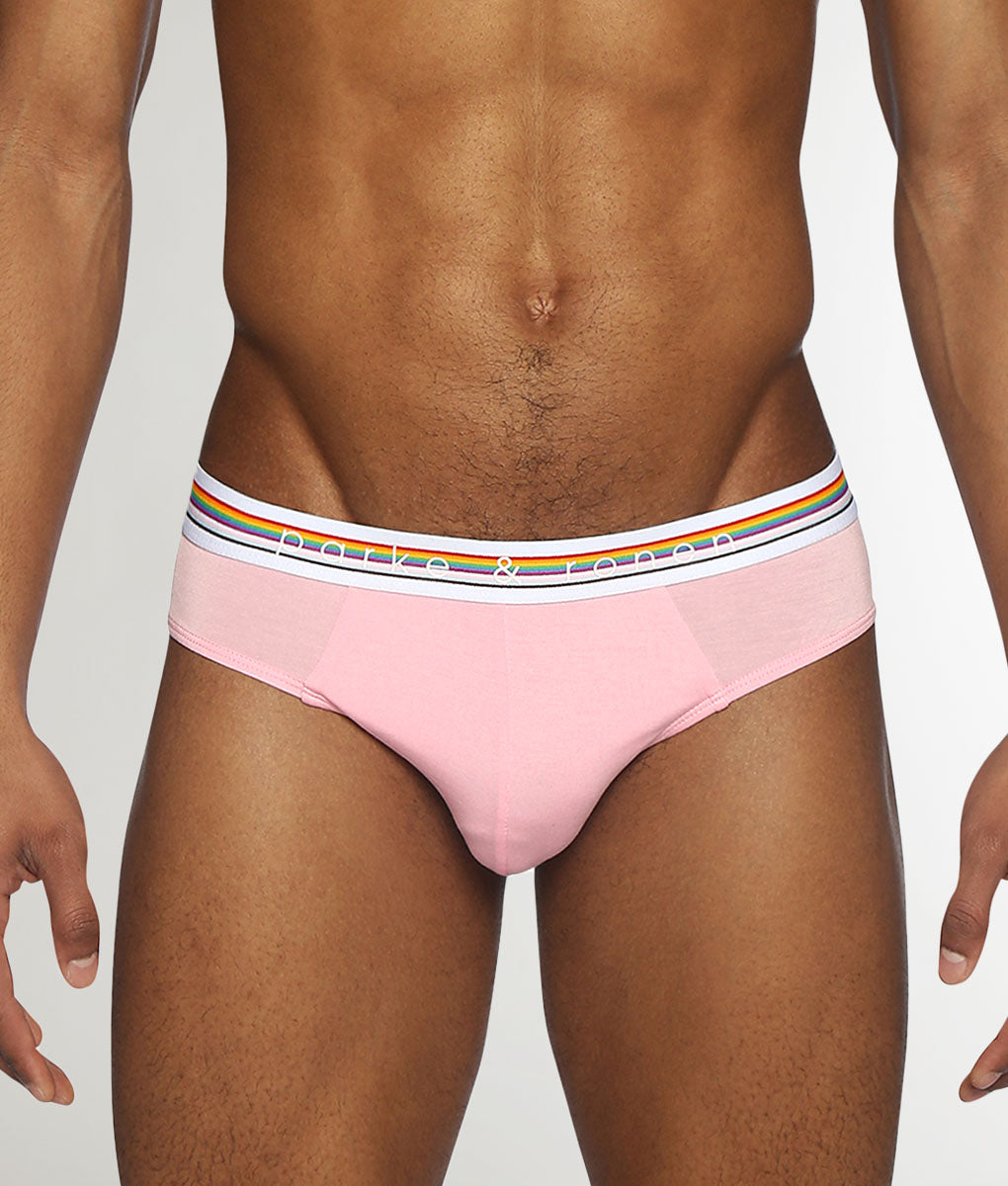Parke & Ronen Pride Solid Low-Rise Brief Blush-pink