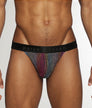 Parke & Ronen Pride Funfetti Jockstrap Black