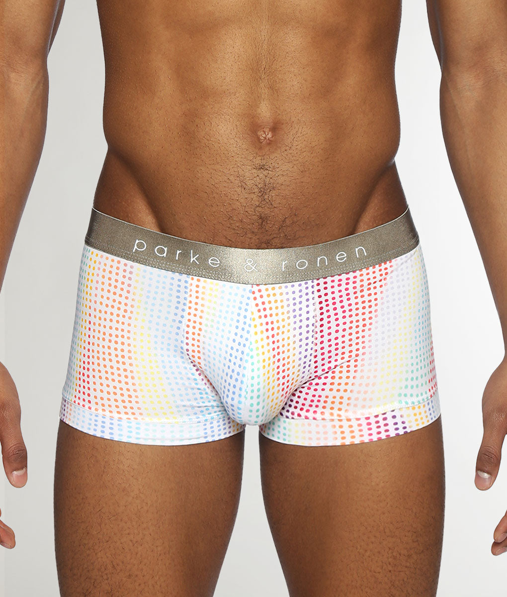 Parke & Ronen Pride Funfetti Low-Rise Trunk White
