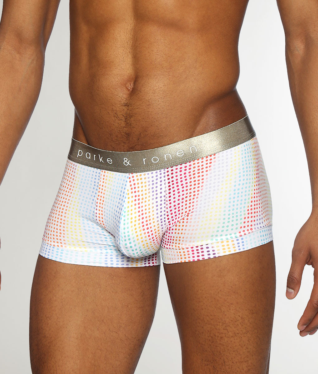 Parke & Ronen Pride Funfetti Low-Rise Trunk White