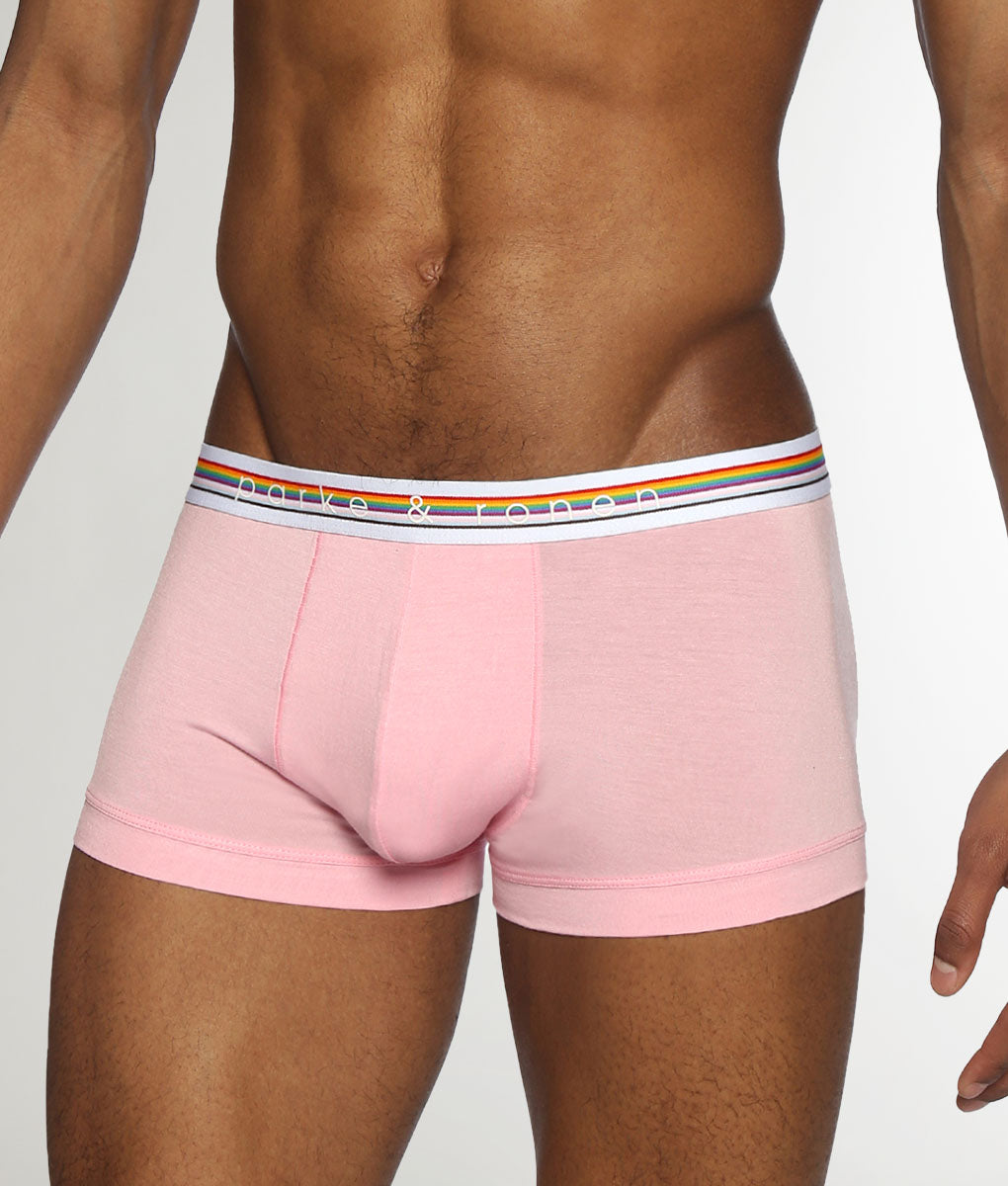 Parke & Ronen Pride Solid Low-Rise Trunk Blush-pink