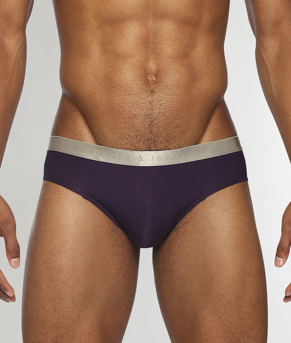 Parke & Ronen Boudoir Nylon Low-Rise Brief Plum