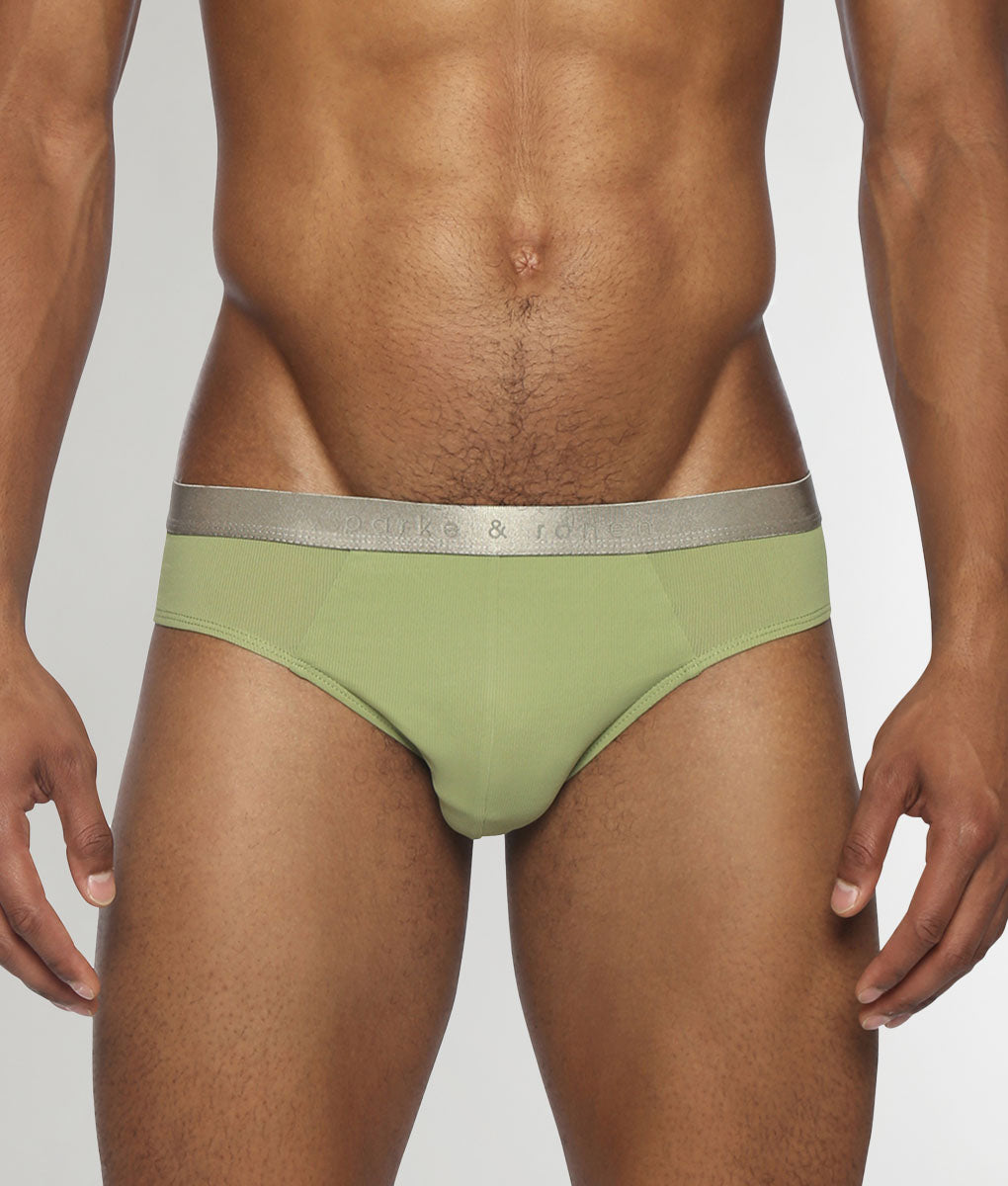 Parke & Ronen Boudoir Nylon Low-Rise Brief Sage