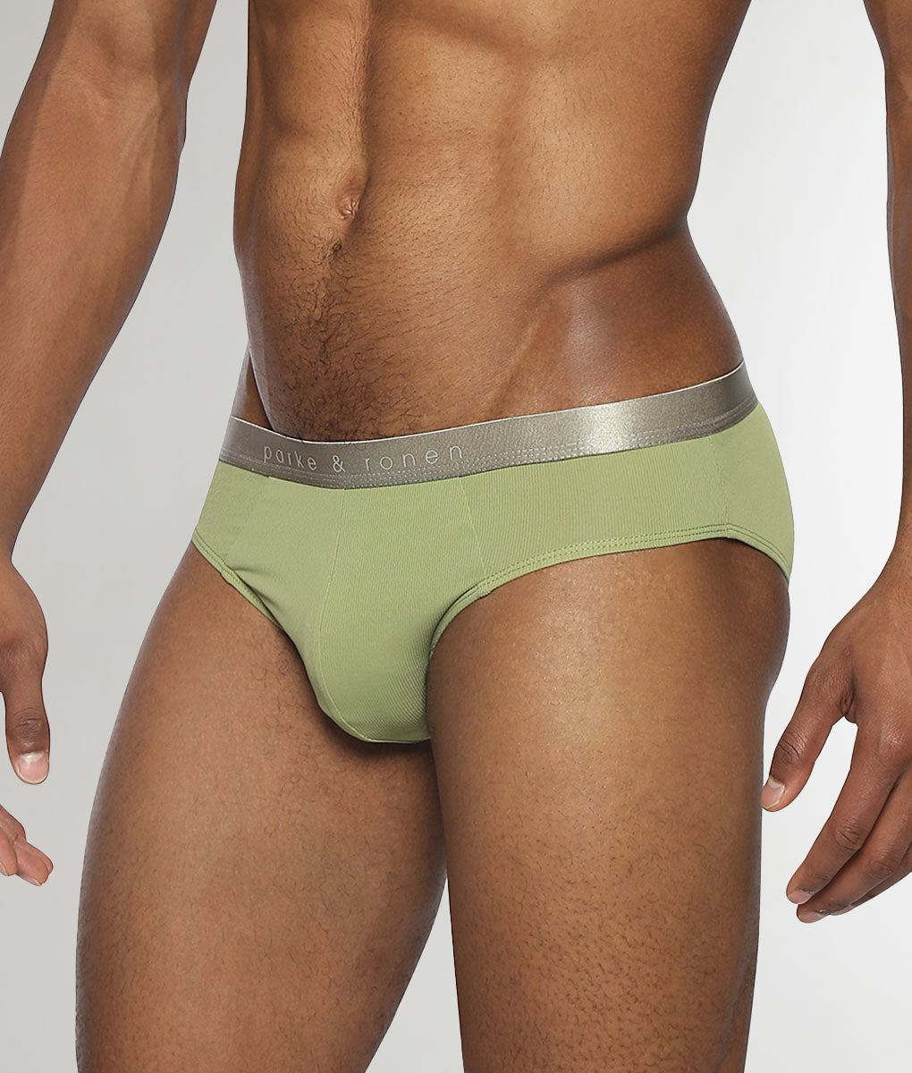 Parke & Ronen Boudoir Nylon Low-Rise Brief Sage