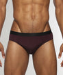 Parke & Ronen Vault Stripe Low-Rise Brief Burgundy