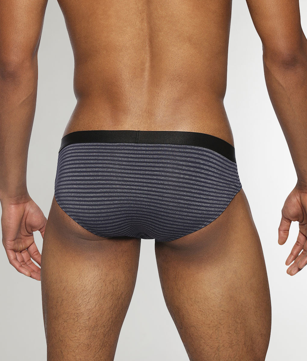 Parke & Ronen Vault Stripe Low-Rise Brief Midnight