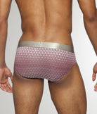 Parke & Ronen Horizon Printed Low Rise Brief Burgundy