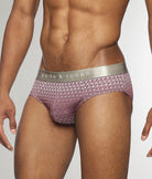 Parke & Ronen Horizon Printed Low Rise Brief Burgundy
