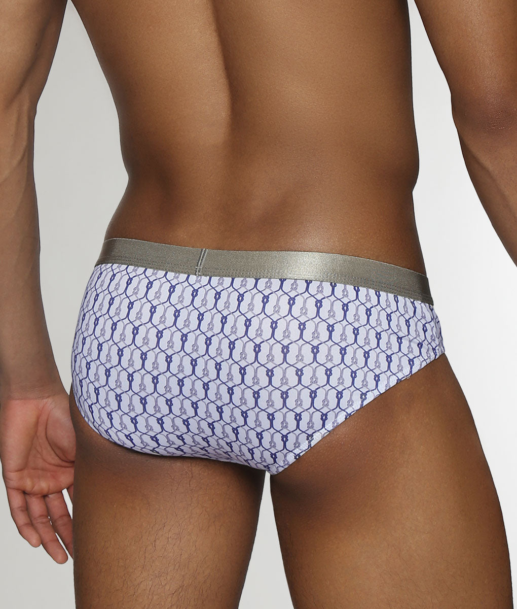 Parke & Ronen Sailors Knot Printed Low-Rise Brief Blue