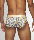 Parke & Ronen Honey Comb Printed Low Rise Brief Gold