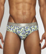Parke & Ronen Honey Comb Printed Low Rise Brief Lime