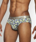 Parke & Ronen Honey Comb Printed Low Rise Brief Lime