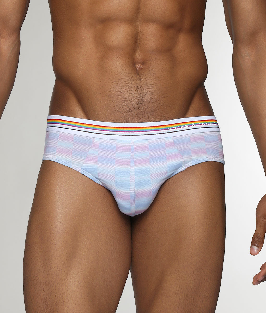 Parke & Ronen Printed Pride Low-Rise Brief Lavender-pride