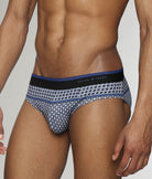 Parke & Ronen Lattice Printed Low-Rise Brief Midnight