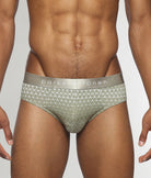 Parke & Ronen Horizon Printed Low Rise Brief Moss