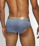 Parke & Ronen Horizon Printed Low Rise Brief Navy