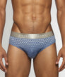 Parke & Ronen Horizon Printed Low Rise Brief Navy