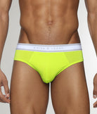 Parke & Ronen Retro Solid Low-Rise Brief Lime-pop