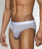 Parke & Ronen Retro Solid Low-Rise Brief Mist-grey