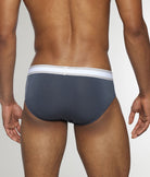 Parke & Ronen Retro Solid Low-Rise Brief Prussian