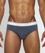 Parke & Ronen Retro Solid Low-Rise Brief Prussian