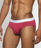 Parke & Ronen Retro Solid Low-Rise Brief Ruby