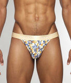Parke & Ronen Honey Comb Printed Jockstrap Gold
