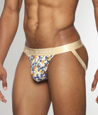Parke & Ronen Honey Comb Printed Jockstrap Gold