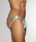 Parke & Ronen Honey Comb Printed Jockstrap Lime