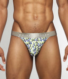 Parke & Ronen Honey Comb Printed Jockstrap Lime