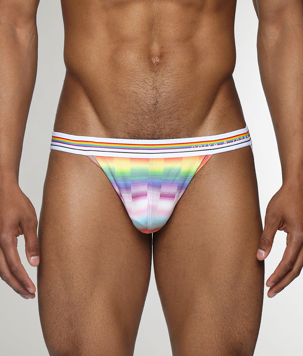 Parke & Ronen Printed Pride Low-Rise Jockstrap Paradise-pride