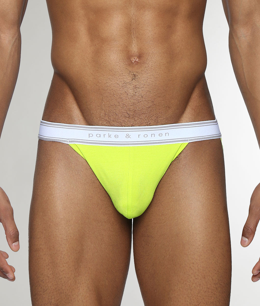 Parke & Ronen Retro Solid Jock Strap Lime-pop