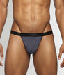 Parke & Ronen Vault Stripe Thong Midnight
