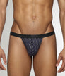 Parke & Ronen Sailors Knot Printed Thong Black