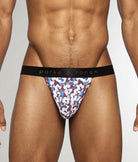 Parke & Ronen Honey Comb Printed Thong Vamp