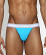Parke & Ronen Retro Solid Thong Blue-lagoon