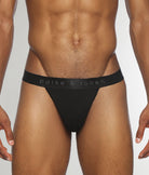 Parke & Ronen Solid Thong Black