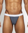 Parke & Ronen Retro Solid Thong Prussian