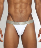 Parke & Ronen Solid Thong White