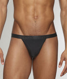 Parke & Ronen Coastal Nylon Thong Black