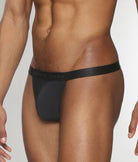Parke & Ronen Coastal Nylon Thong Black