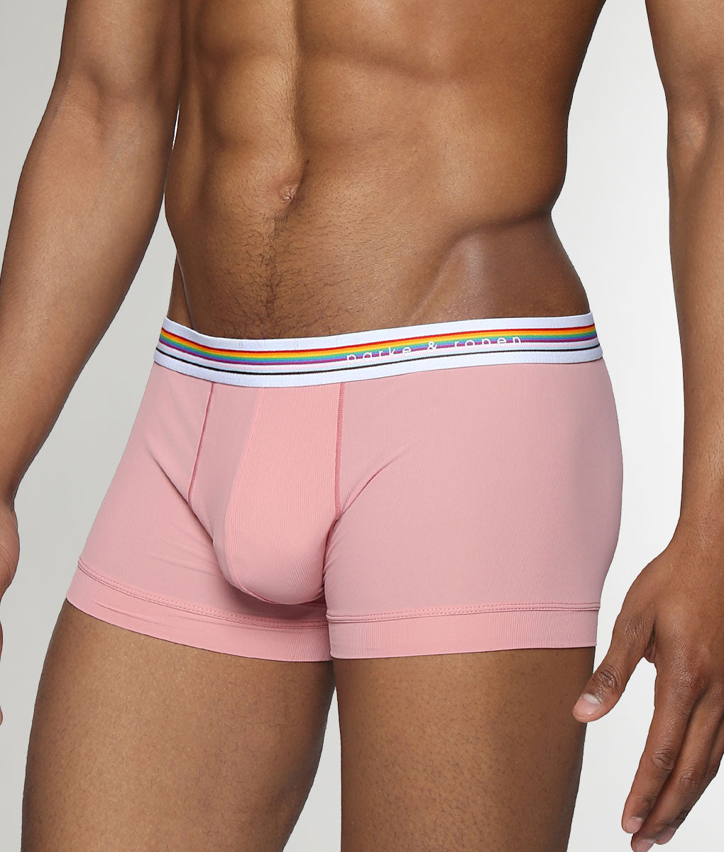 Parke & Ronen Boudoir Pride Nylon Low-Rise Trunk Peach