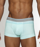Parke & Ronen Lattice Printed Low-Rise Trunk Aqua