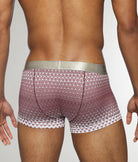 Parke & Ronen Horizon Printed Low Rise Trunk Burgundy
