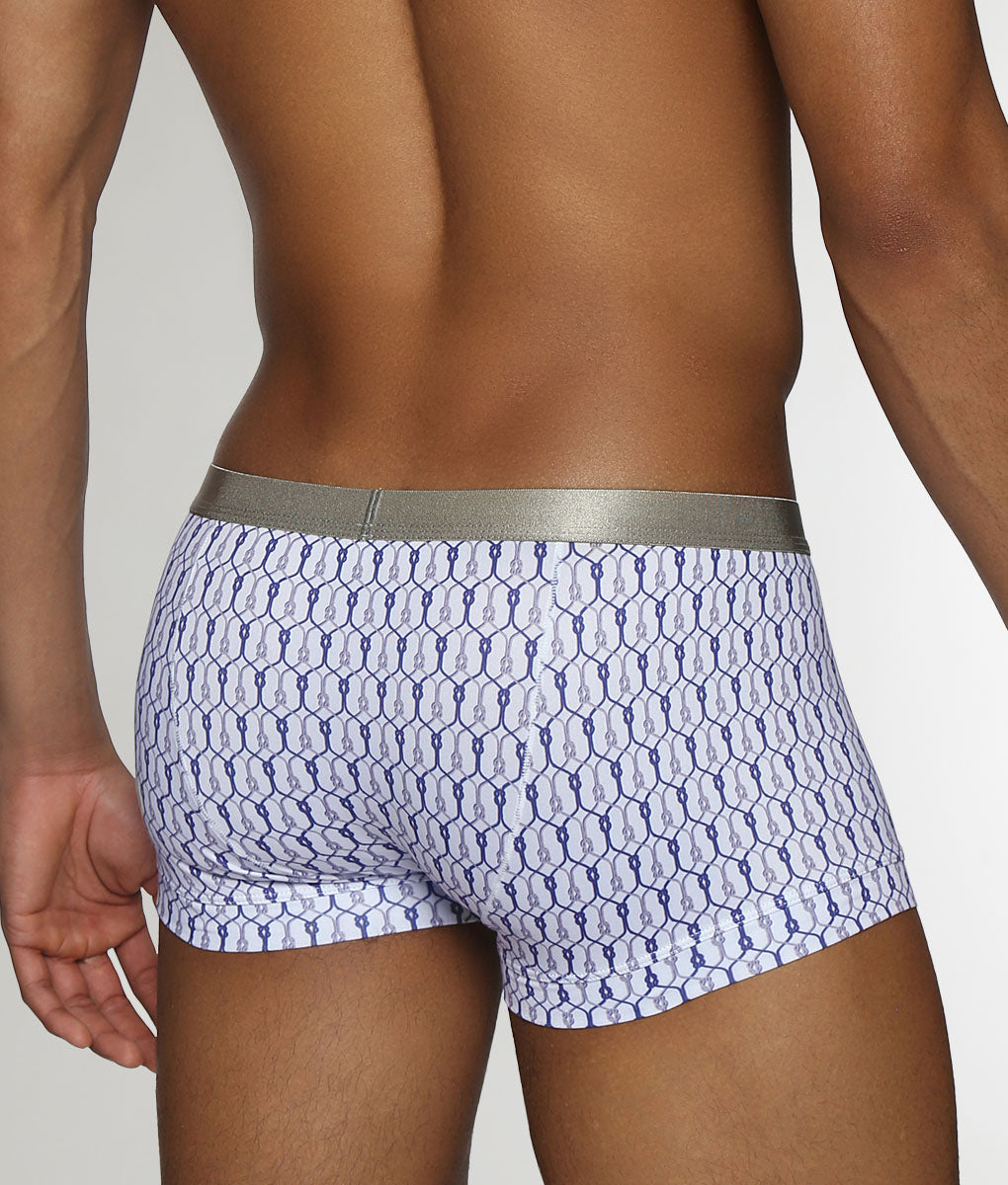 Parke & Ronen Sailors Knot Printed Low-Rise Trunk Blue