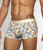 Parke & Ronen Honey Comb Printed Low Rise Trunk Gold