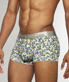 Parke & Ronen Honey Comb Printed Low Rise Trunk Lime
